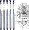 Micro Fineliner Drawing Art Pens: 5 Pack 0.25 mm Black Fine Line Waterproof Ink pen, Artist Supplies for Adults Sketching Anime Manga Watercolor Calligraphy Technical Illustrators